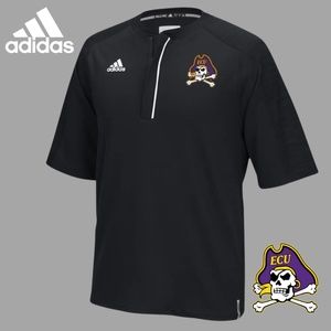 East Carolina Pirates Adidas NCAA Men's Black Sideline Climalite Knit Shirt.